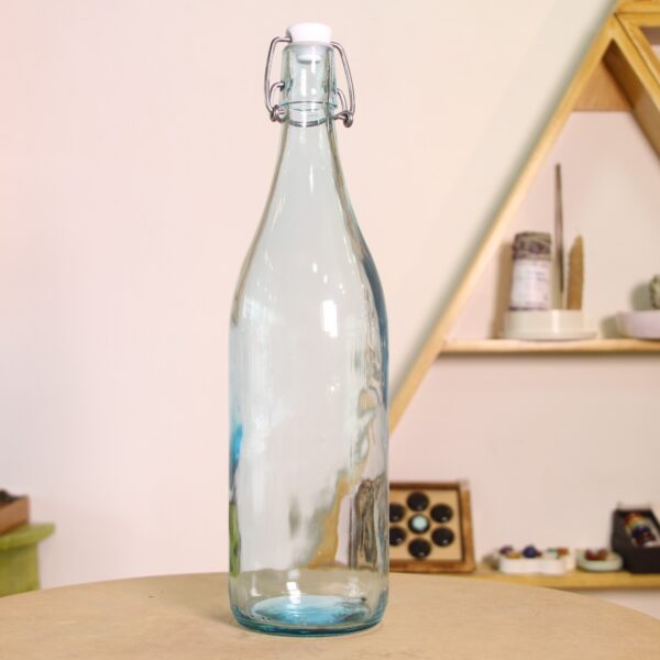BOTELLA DE VIDRIO AZUL