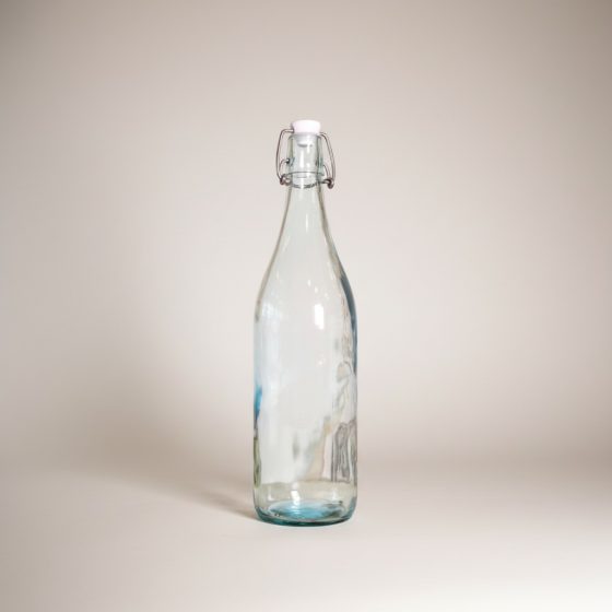 BOTELLA DE VIDRIO AZUL